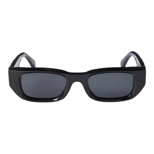 OFF Белый Ацетат Прямоугольные Солнцезащитные очки Унисекс Черный