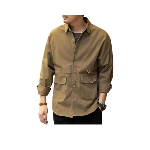 GELANLU Летняя рубашка свободный крой унисекс