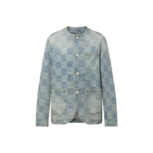 LOUIS VUITTON SS24 Denim Jacket Men's Blue LOUIS VUITTON SS24 Деним Куртка Мужская Синяя