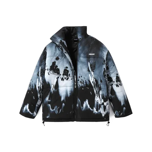 GENANX Мультяшный Воротник-стойка Свободный крой Пуховая куртка Унисекс