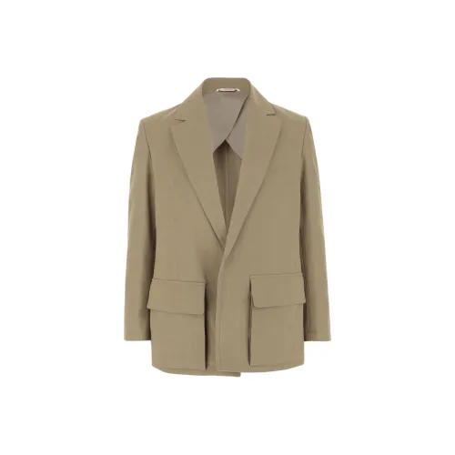 Valentino SS24 Бизнес Костюм Пальто Мужской Светлый Умбра