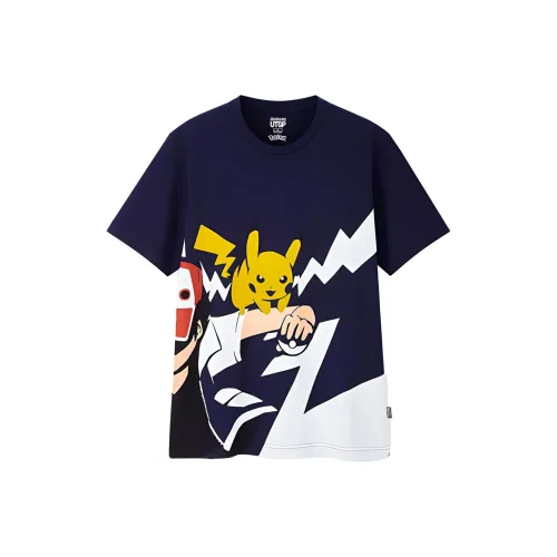 UNIQLO x Pokémon UNIQLO Покемон Co Branded Series T Рубашка Мужская Темно-синяя