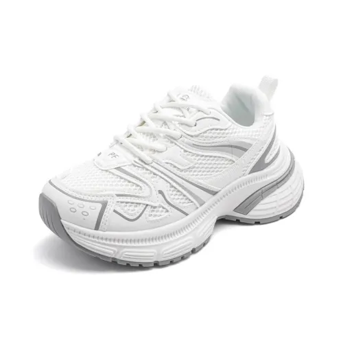 PAUL FRANK Slip-resistant и дышащий низкий топ кроссовки с толстой подошвой женские белые серые