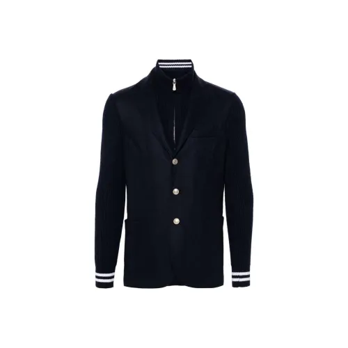 Eleventy FIRSTCLASS Made IN Italy SS24 Бизнес Костюм Пальто Мужской Морской Синий