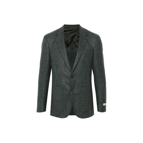 Canali SS24 Бизнес Костюм Пальто Мужской Полуночный Синий