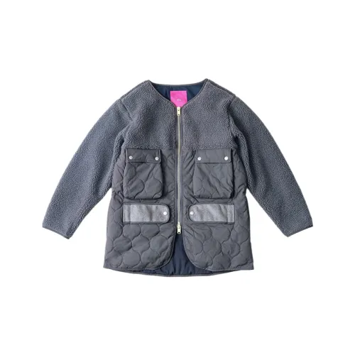 TEKABLU Без воротника Свободный крой Хлопковый пуховик Мужской Премиум серый