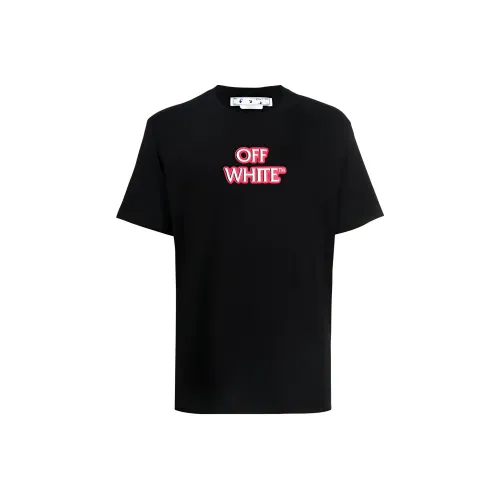 Off Белый Черный Мужские T-рубашки