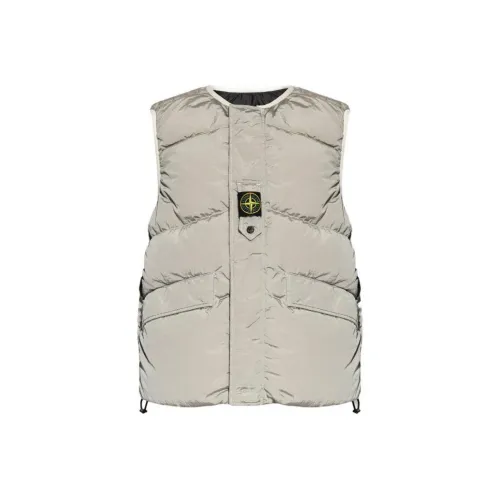 STONE ISLAND Мужские жилеты серебряного цвета