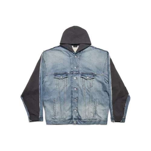 Balenciaga SS24 Denim Jacket Loose Fit Men's Light Indigo