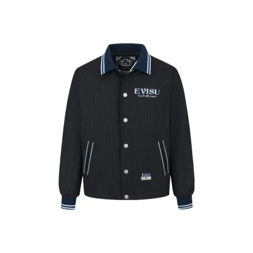 EVISU Куртки и Пальто Мужские Черные Полосы