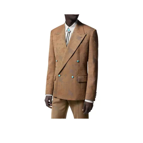 LOUIS VUITTON FW24 Бизнес-костюм Пальто Мужской Коричневый