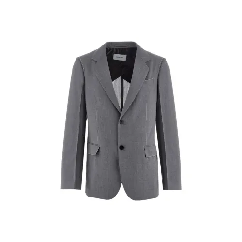 Ferragamo SS24 Бизнес Костюм Пальто Мужское Серое