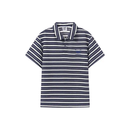 BLINDNOPLAN Поло унисекс синий в полоску