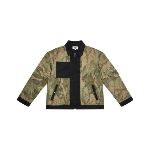 Dickies Хлопковый пуховик Зимний Унисекс Армейский зеленый камуфляж