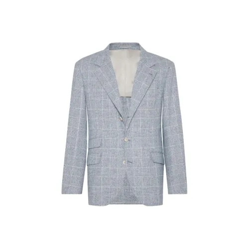 BRUNELLO CUCINELLI Бизнес-костюм Пальто Мужское Серое