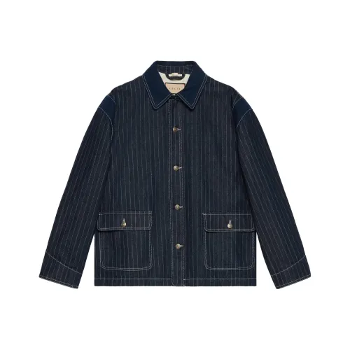 GUCCI Blue Men's Jackets GUCCI Синий Мужские Куртки