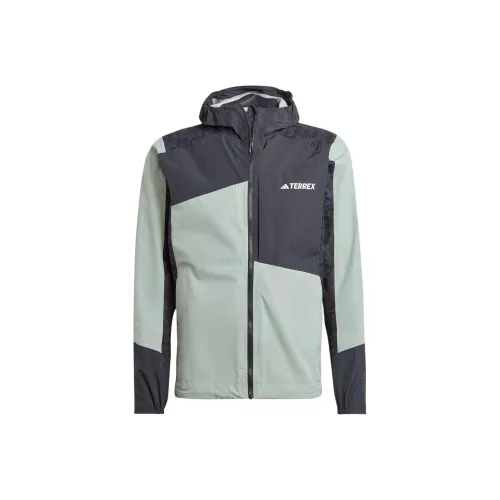 Adidas Водонепроницаемый и Дождезащитный Ветровка Мужская Пыльно-Зеленый