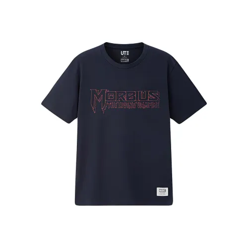 UNIQLO UNIQLO X Marvel Co Брендированная Серия T Рубашка Унисекс Темно-синий