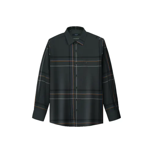 NAUTICA TAILORED Рубашка Мужская Ink Green Клетка