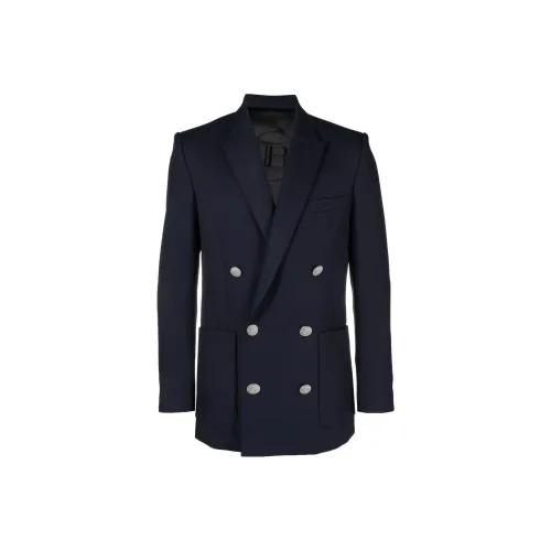 BALMAIN Бизнес-костюм пальто мужской морской синий