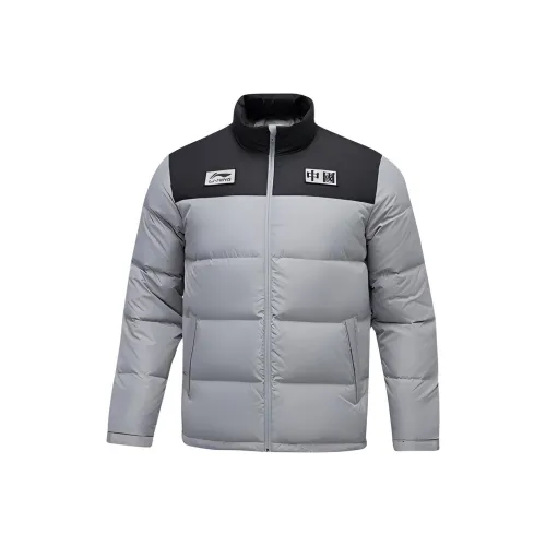 Sports Fashion Collection Мужская пуховая куртка серебряного цвета