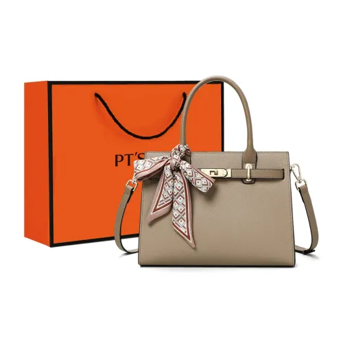 PT'SON Биркин Сумка из коровьей кожи Сумка через плечо Сумка обычная Женская Слоновая серый