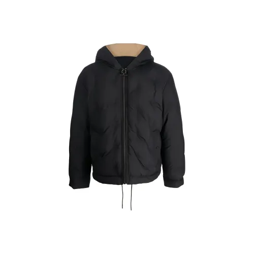 FERRAGAMO SS23 Хлопковый пуховик Мужской Черный