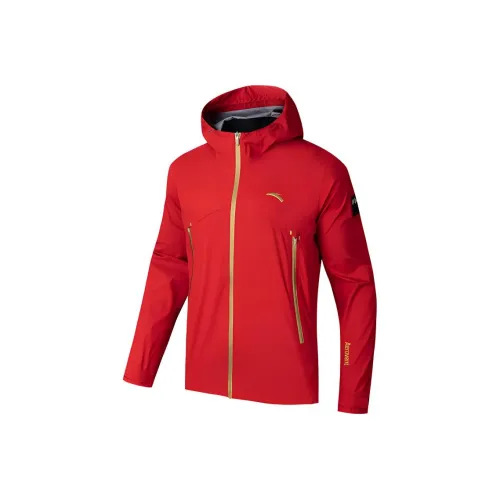 ANTA ZONGXUNXILIE Водонепроницаемый Ветрозащитный And Дышащий Ветровка Мужской Классический красный