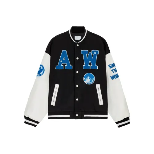 AIRWAY Умеренный Бейсбольная куртка Осенний Зимний Унисекс