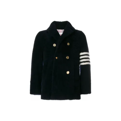 THOM BROWNE Темно-синий Мужской Пальто