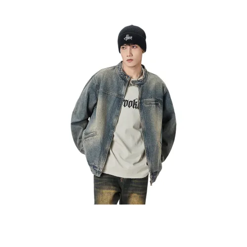 M MAICCO Винтажный синий Унисекс Джинсовые куртки