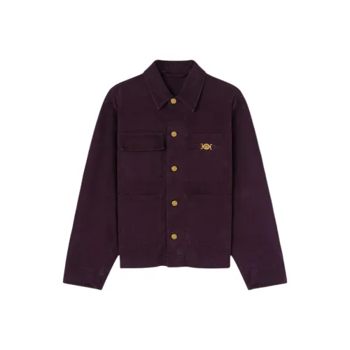 VERSACE JEANS Overdyed Canvas CARPENTER FW24 Куртки Пальто Мужской Коричневый