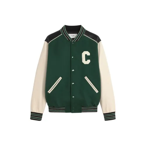 CELINE SS21 Бейсбольная куртка Мужская Зеленая