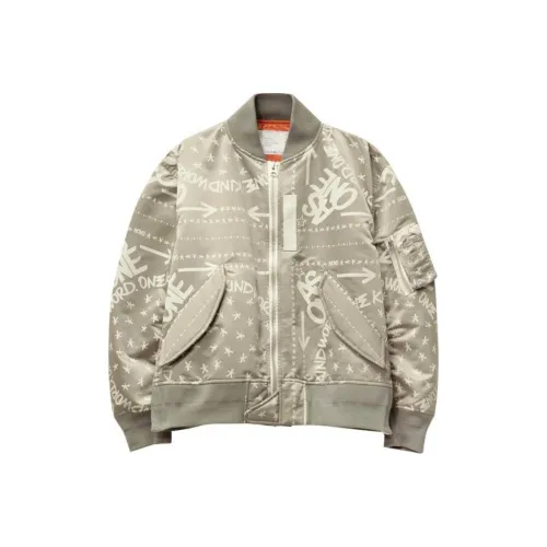 Sacai совместный бренд Хаки Мужская Бейсбольная Джерси