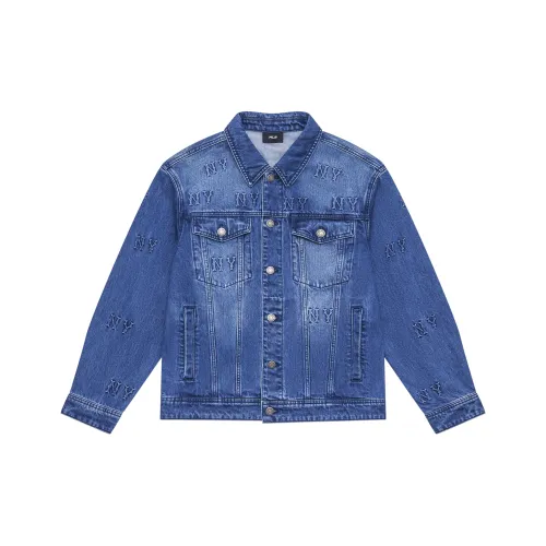 Mlb Base Logo New York Yankees MONOGRAM Collection 24FW Denim Jacket Unisex Indigo