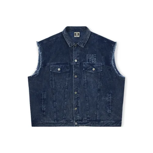 Безшовный крой, синий, унисекс, жилеты