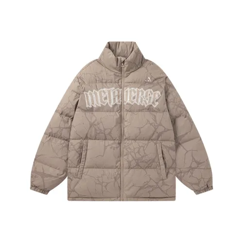 PEAK Пуховик Унисекс Кожа Коричневый