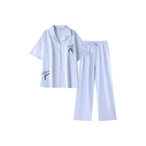 Wabi Town Пижамный комплект Женские Синий
