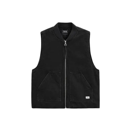 ZARA Мужские черные жилеты