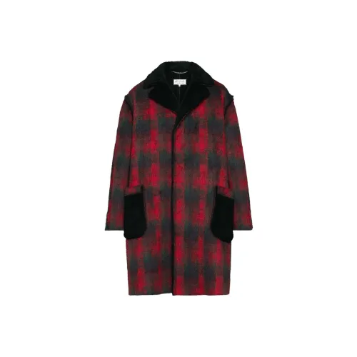 Maison Margiela PENDLETON Жаккард Пальто Мужской Красный
