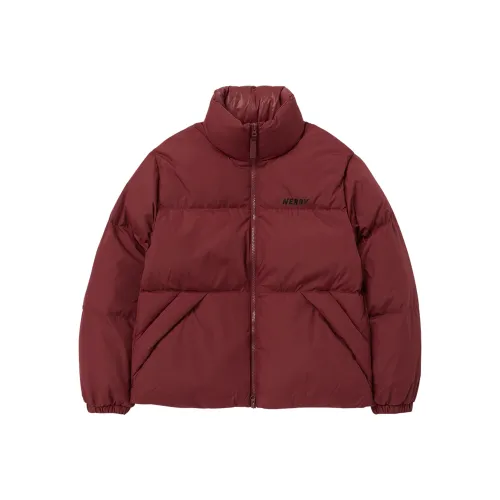 Nerdy Темно-красные Унисекс Пуховики