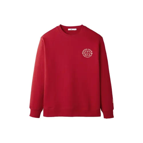 HLA Свитшот Мужской Красный с узором