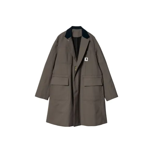 Sacai совместный бренд Carhartt WIP Co Branded SS24 Тауповый Мужской Пальто