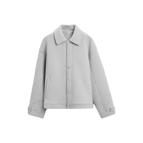ZARA Зебра с принтом, серый, мужские куртки