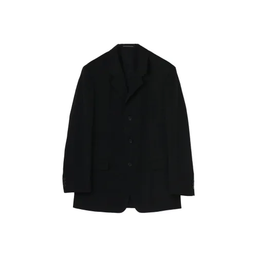 Yohji Yamamoto Бизнес-костюм Пальто Мужской Черный
