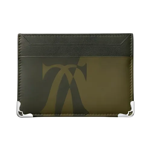 Cartier Must De Cartier Телячья кожа Держатель для карт Держатель для карт Женский Хаки