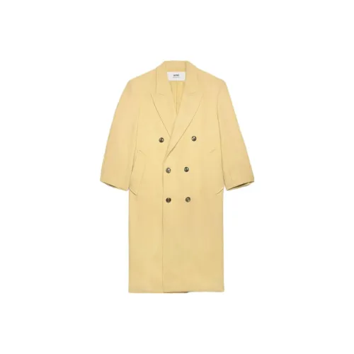 AMIPARIS Мужское пальто ванильно-желтого цвета