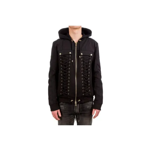 BALMAIN Коричневый Черный Мужские Куртки