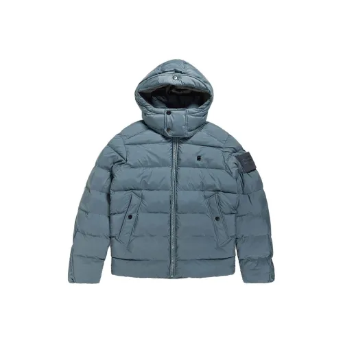 STAR RAW Серый Синий Мужской Пуховик (Пуховая куртка)