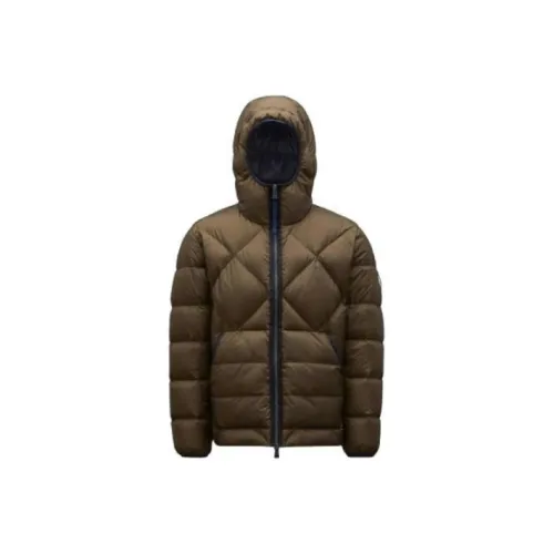 MONCLER Зеленый Мужской Пуховик